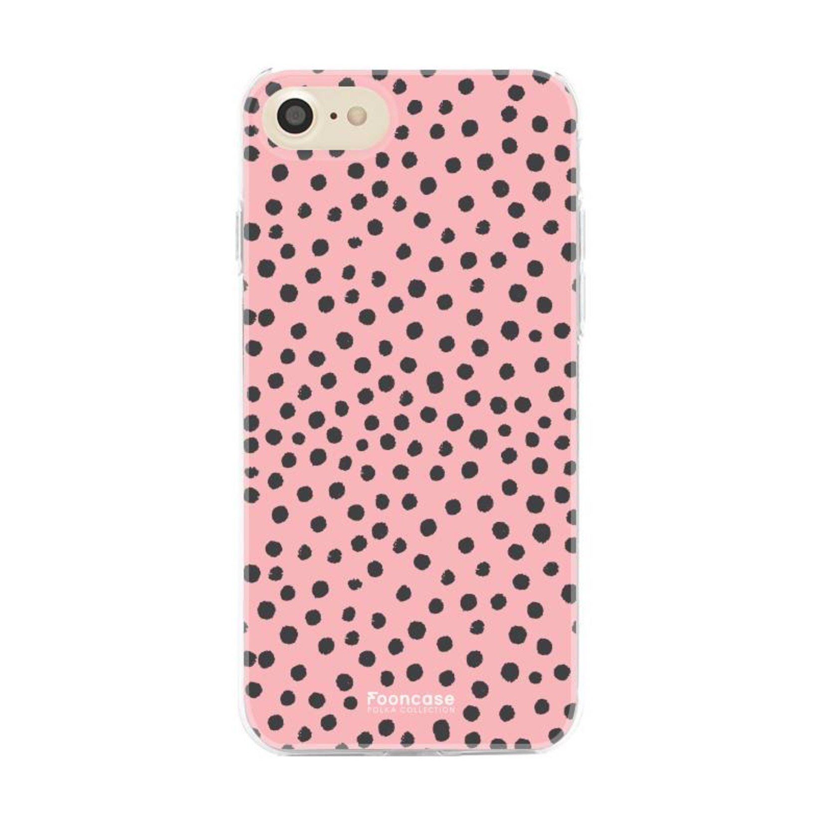 FOONCASE iPhone SE (2020) Cover - POLKA COLLECTION / Rosa