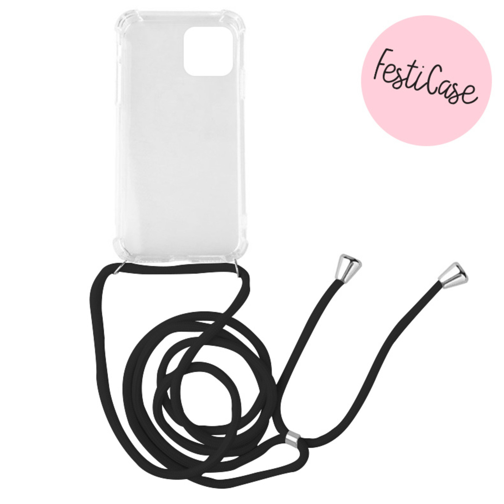 FOONCASE IPhone 11 Pro - Festicase Black (Phone case with cord)