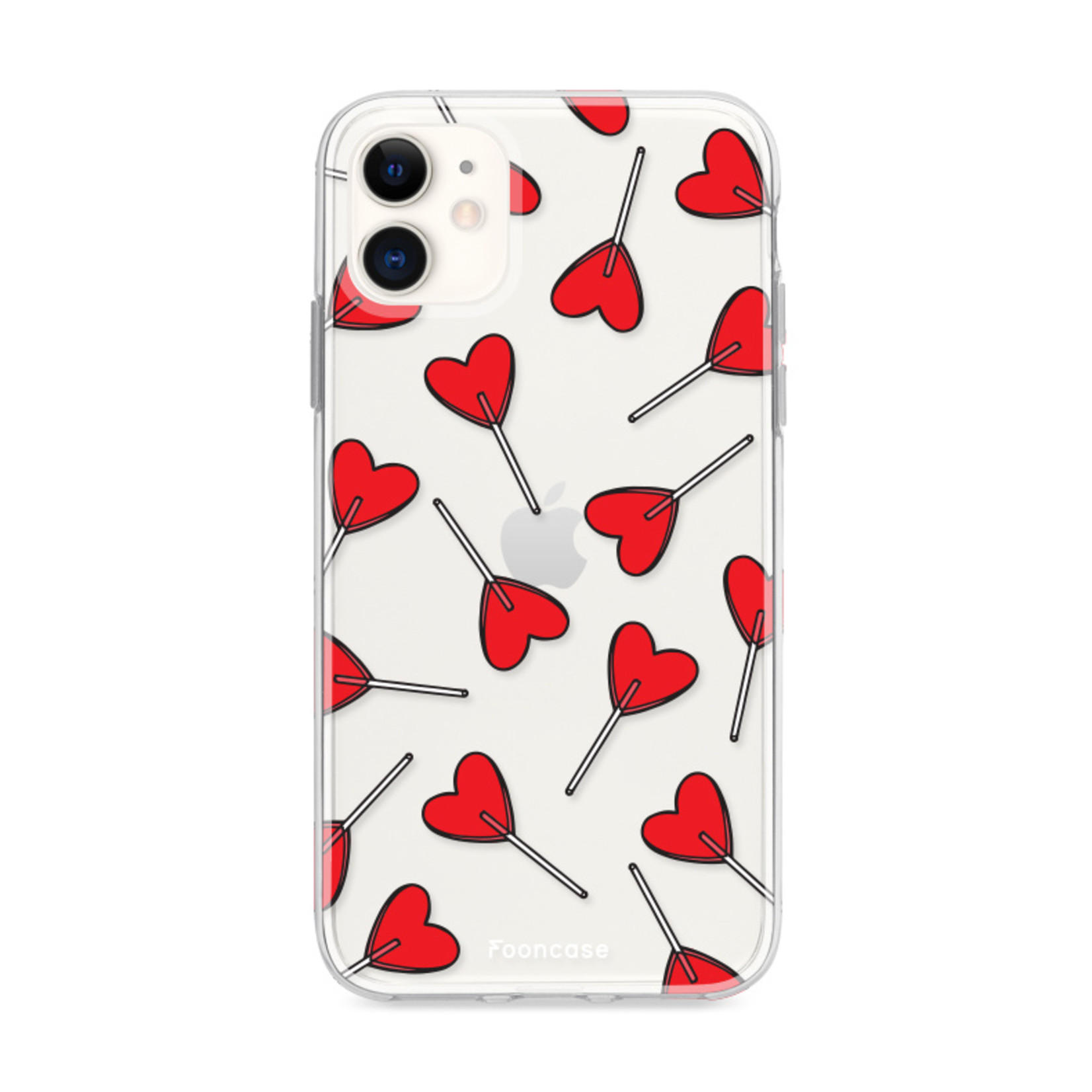 FOONCASE iPhone 12 hoesje TPU Soft Case - Back Cover - Love Pop