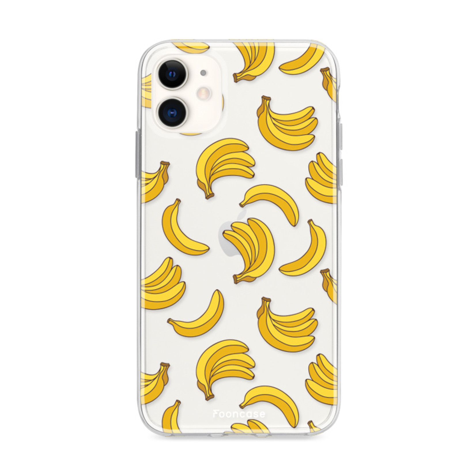 FOONCASE iPhone 12 hoesje TPU Soft Case - Back Cover - Bananas / Banaan / Bananen