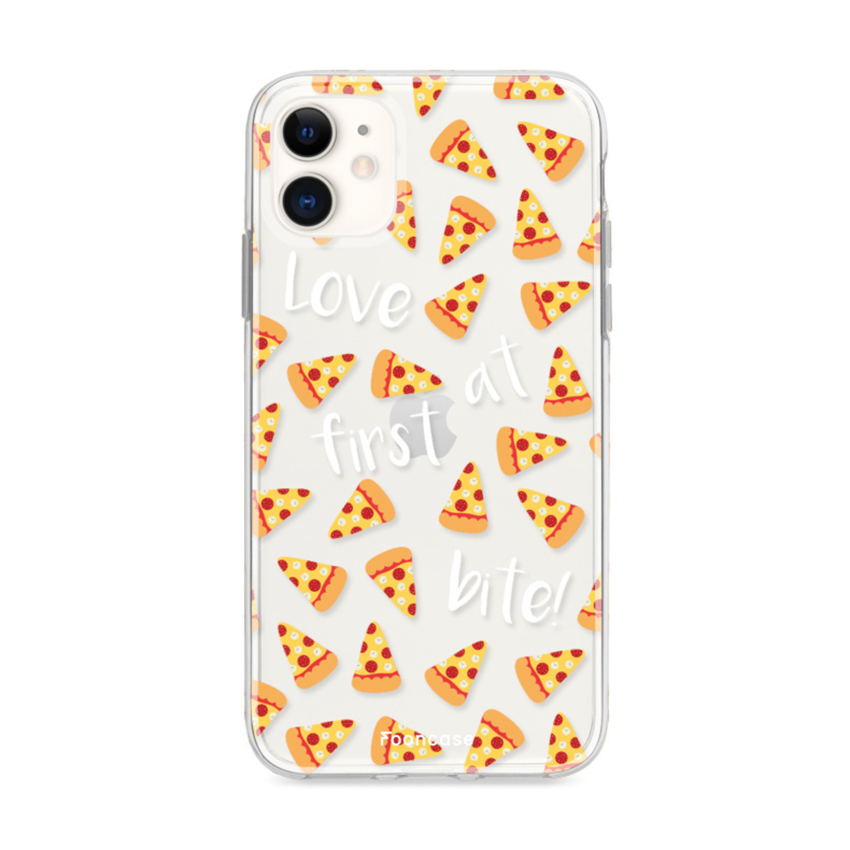 FOONCASE Fooncase Hoesje Geschikt voor iPhone 12 Mini - Shockproof Case - Back Cover / Soft Case - Pizza