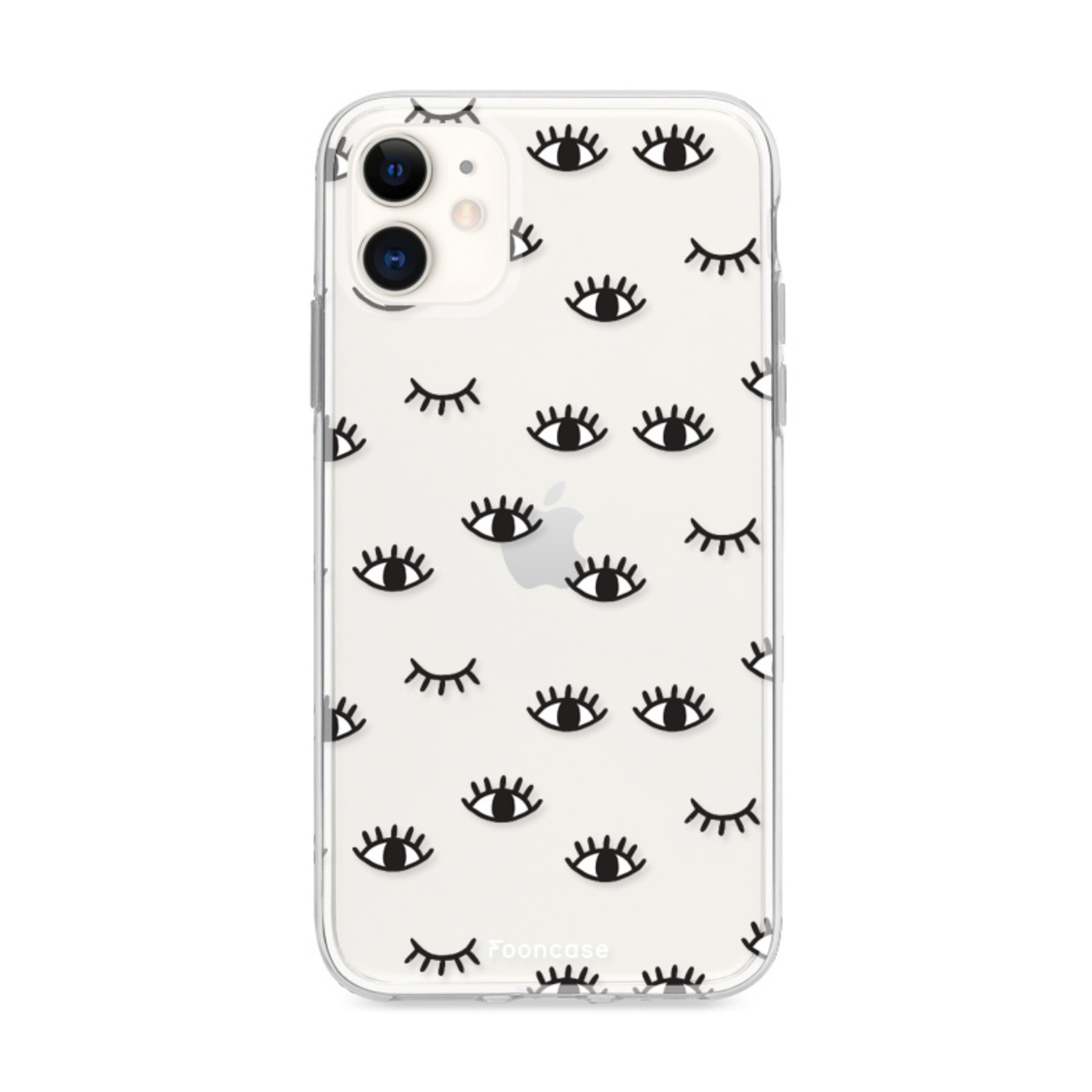 FOONCASE Fooncase Hoesje Geschikt voor iPhone 12 Mini - Shockproof Case - Back Cover / Soft Case - Eyes / Ogen