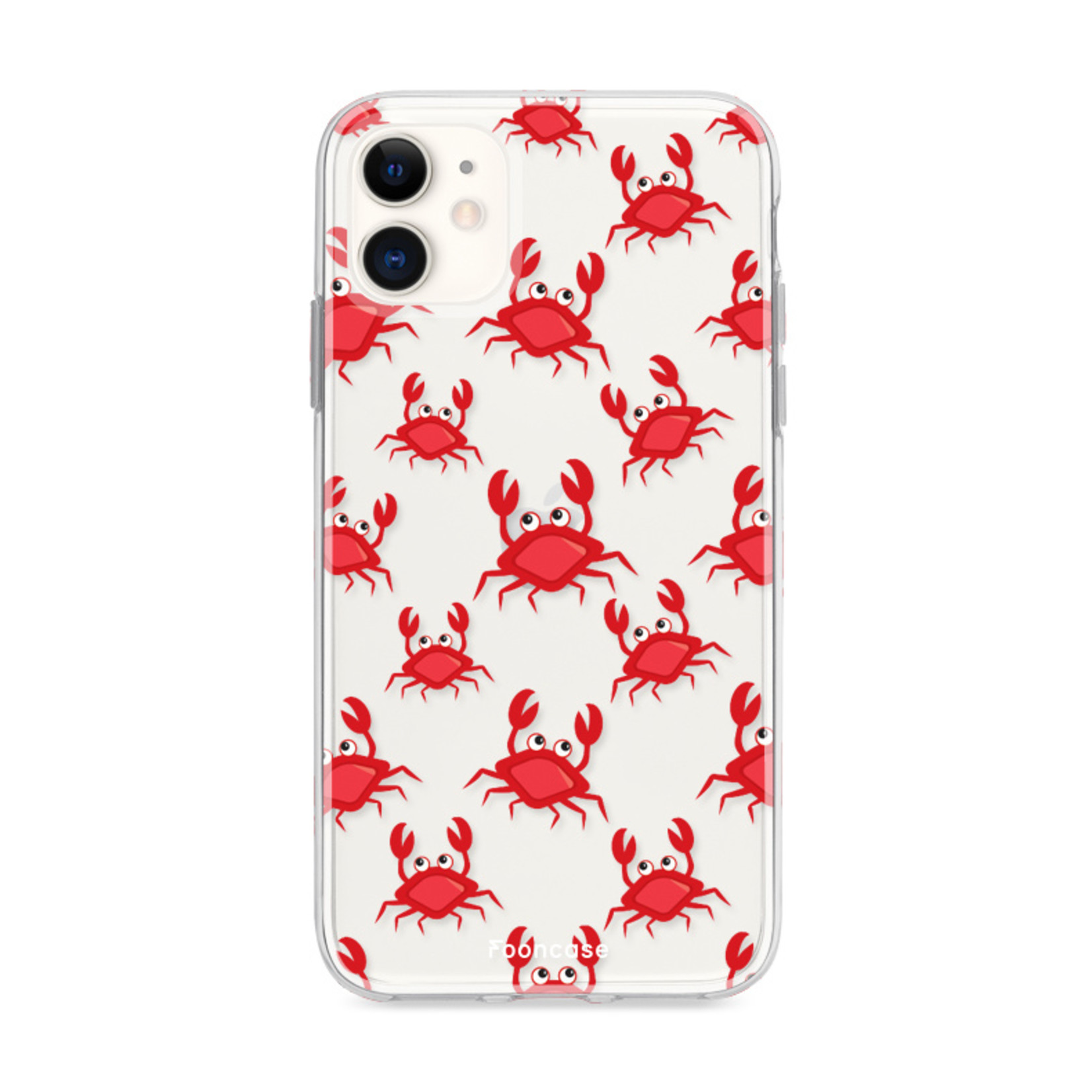 FOONCASE iPhone 12 Mini hoesje TPU Soft Case - Back Cover - Crabs / Krabbetjes / Krabben