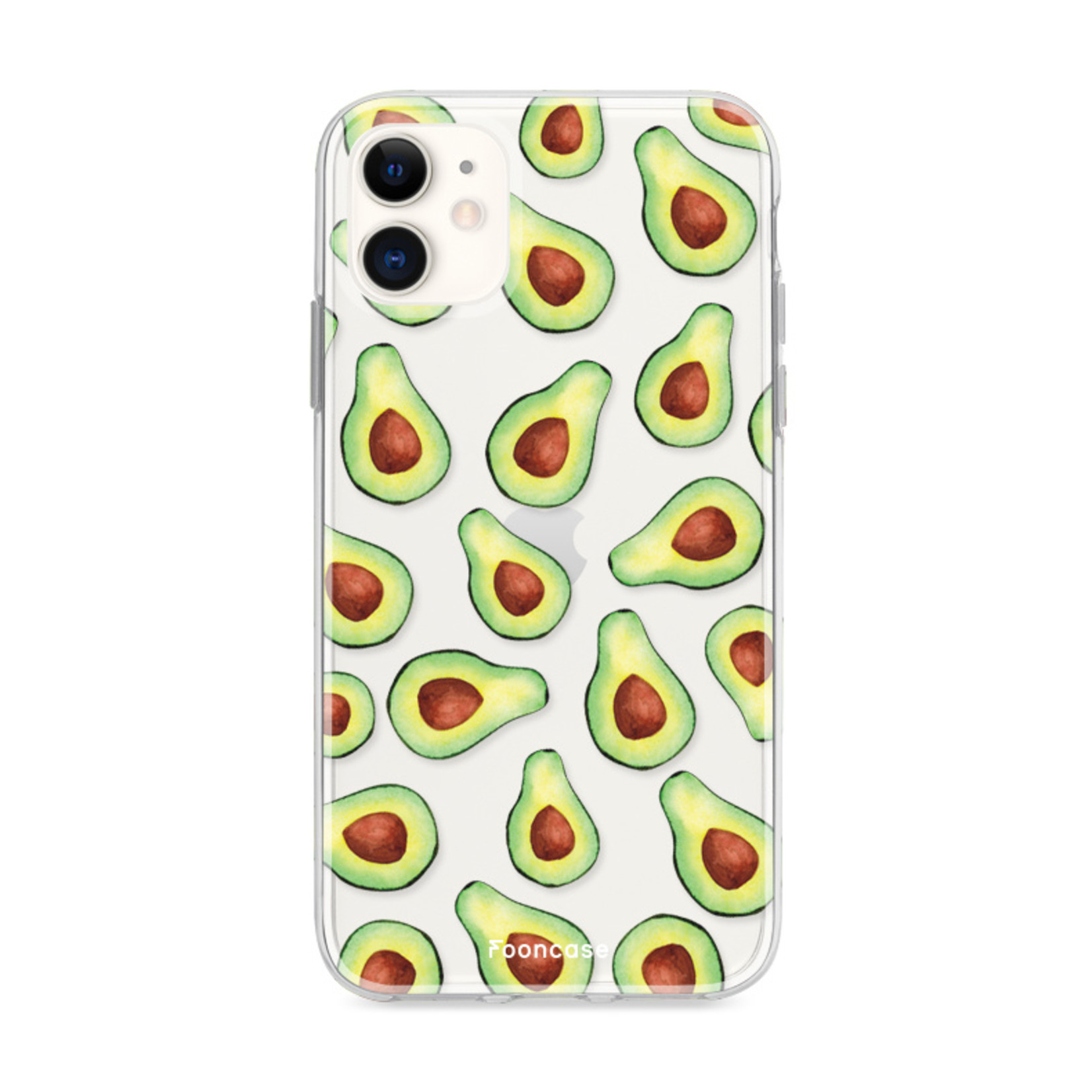 FOONCASE Fooncase Hoesje Geschikt voor iPhone 12 Mini - Shockproof Case - Back Cover / Soft Case - Avocado