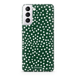 FOONCASE Samsung Galaxy S21 - POLKA COLLECTION / Dunkelgrün