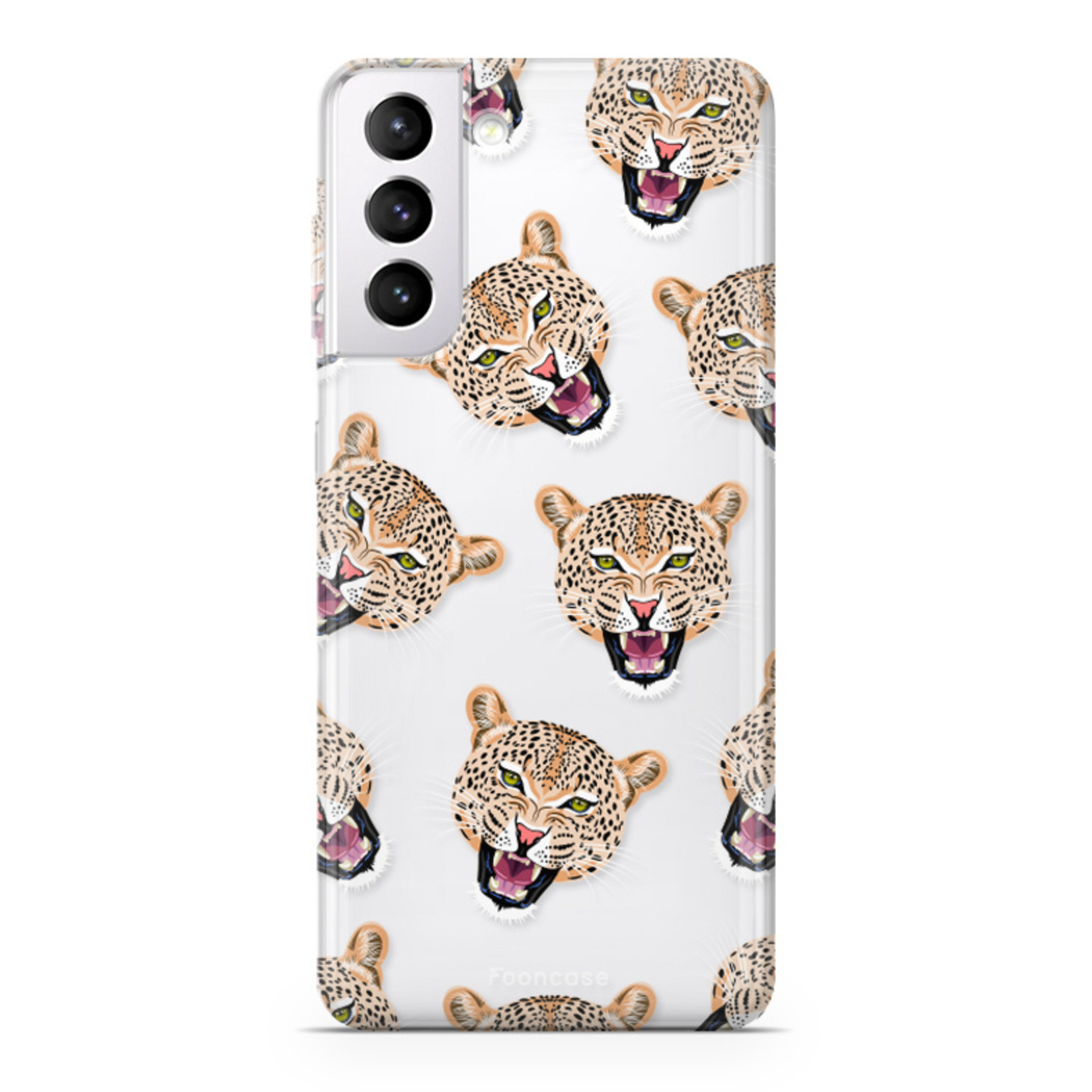 FOONCASE Samsung Galaxy S21 Cover - Cheeky Leopard