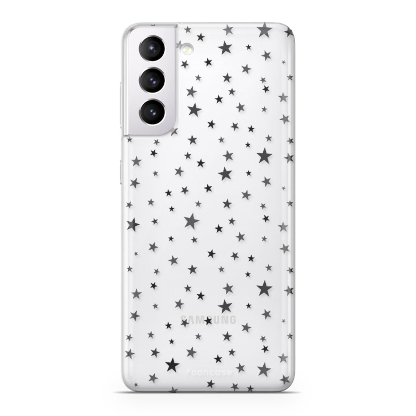 FOONCASE Samsung Galaxy S21 hoesje TPU Soft Case - Back Cover - Stars / Sterretjes