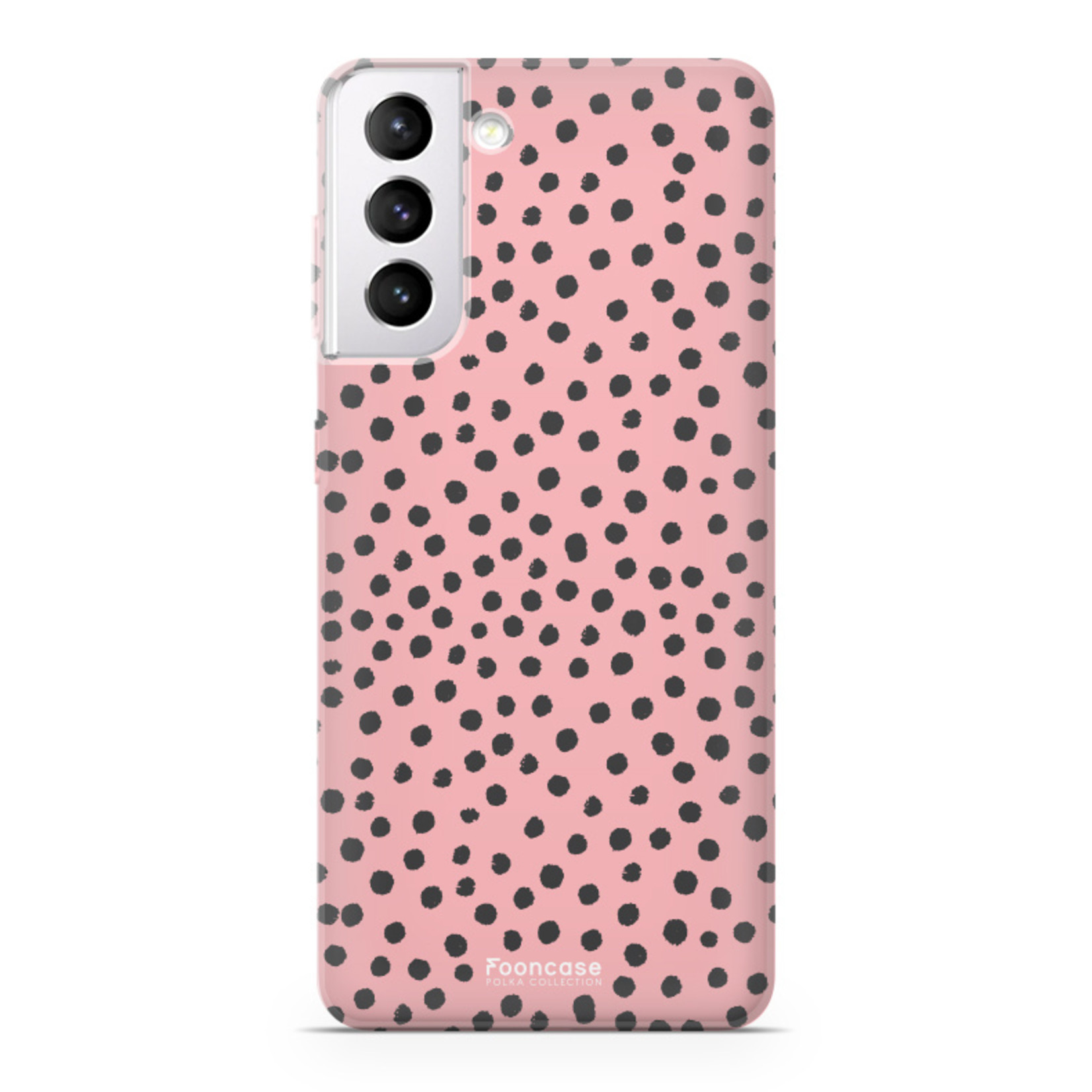 FOONCASE Samsung Galaxy S21 - POLKA COLLECTION / Pink