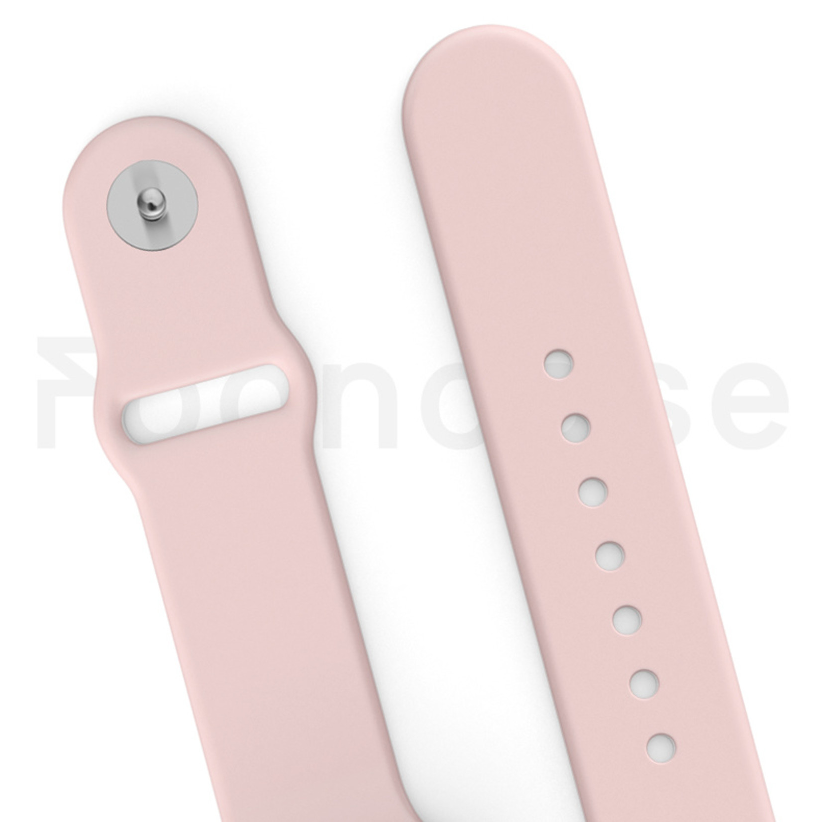 FOONCASE Apple watch bandje - Siliconen horlogebandje - Fooncase Bandje Geschikt voor Apple Watch Series (1 t/m 6 / SE) - Oud Roze - 38/40mm