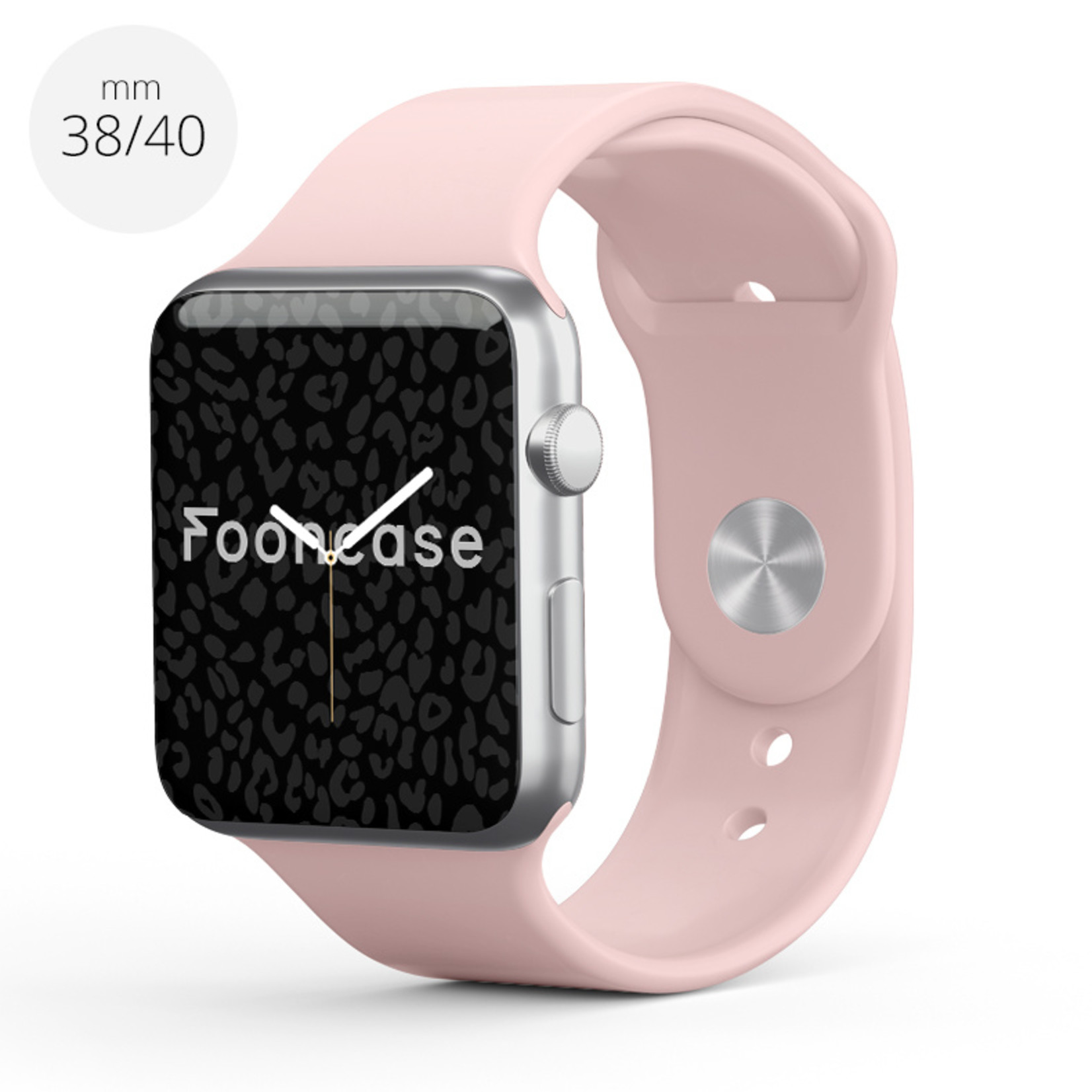 FOONCASE Apple watch bandje - Siliconen horlogebandje - Geschikt voor Apple Watch Series (1 t/m 6 / SE) - Oud Roze - 38/40mm