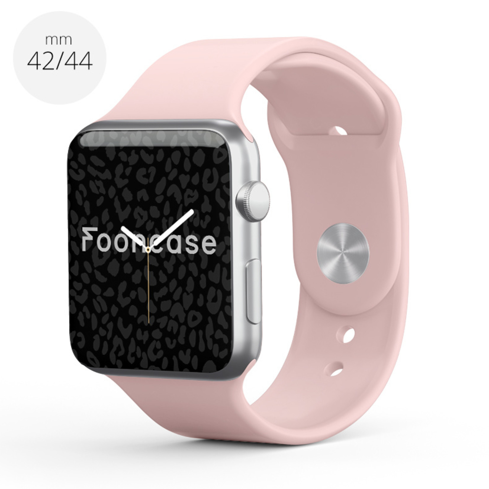 FOONCASE Apple watch bandje - Siliconen horlogebandje - Fooncase Bandje Geschikt voor Apple Watch Series (1 t/m 6 / SE) - Oud Roze - 42/44mm