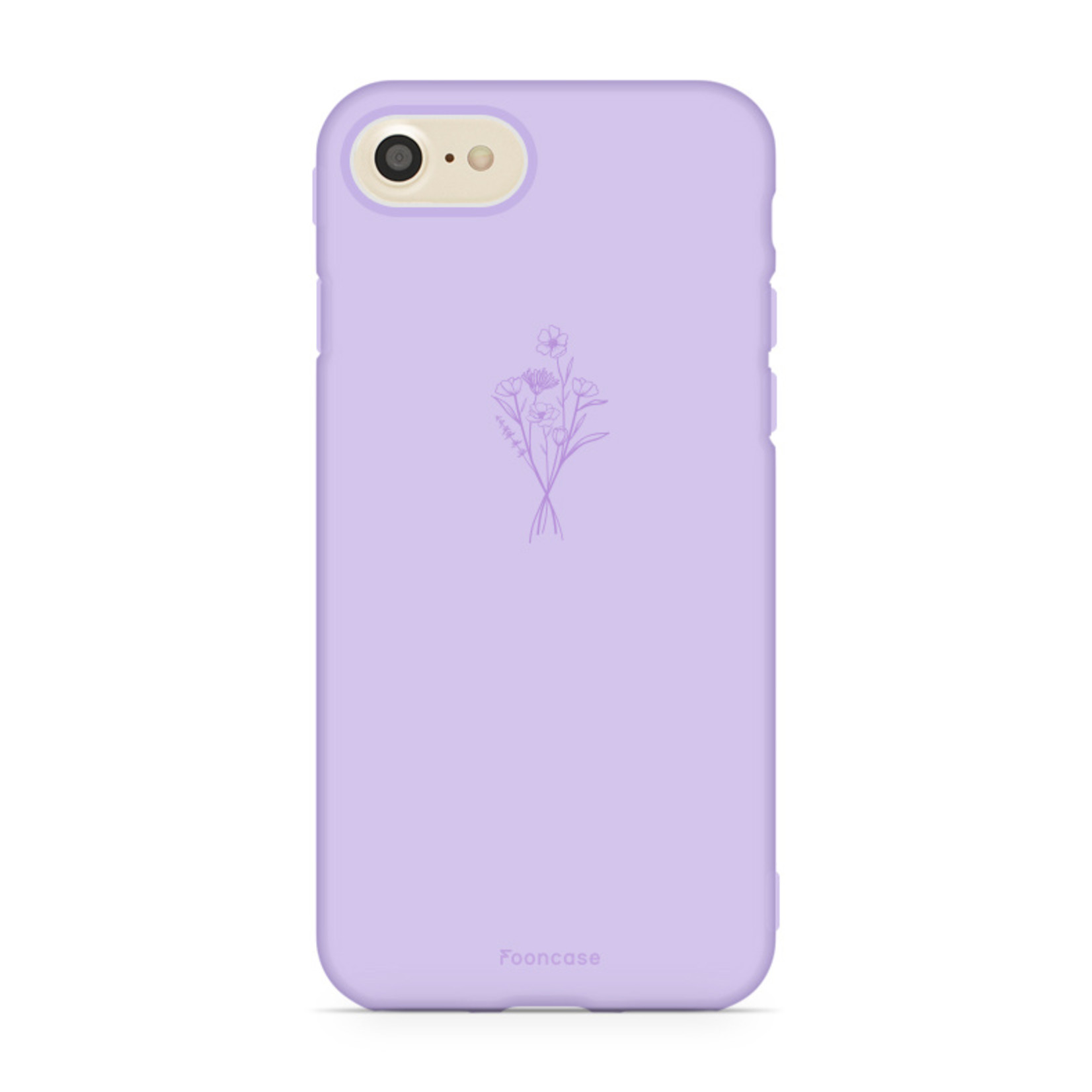 FOONCASE Iphone 7 Cover - PastelBloom - Lilla