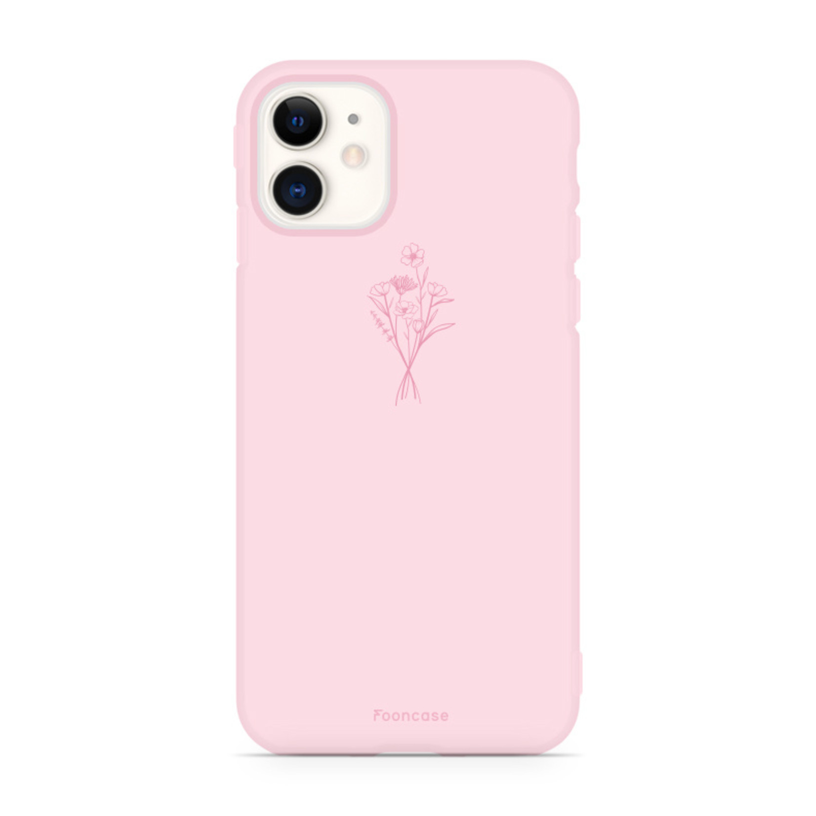 FOONCASE iPhone 12 Cover - PastelBloom - Rosa