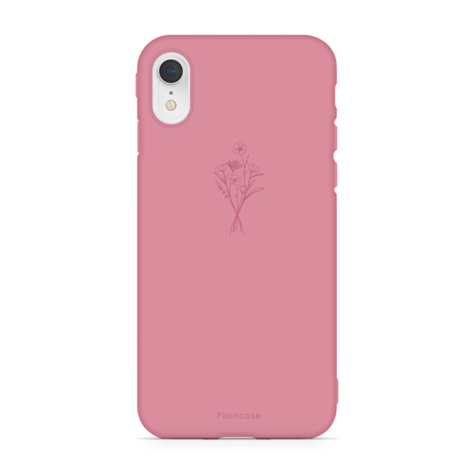 FOONCASE iPhone XR Handyhülle - PastelBloom - Terrakotta