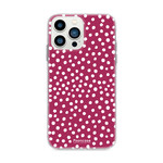 FOONCASE IPhone 13 Pro Max - POLKA COLLECTION / Bordeaux Rot