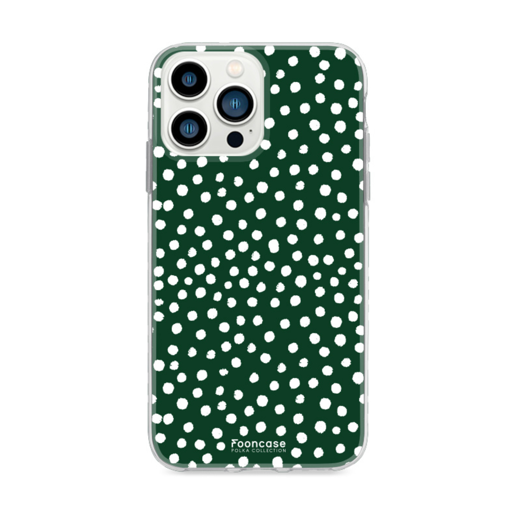 FOONCASE IPhone 13 Pro Max - POLKA COLLECTION / Dark green