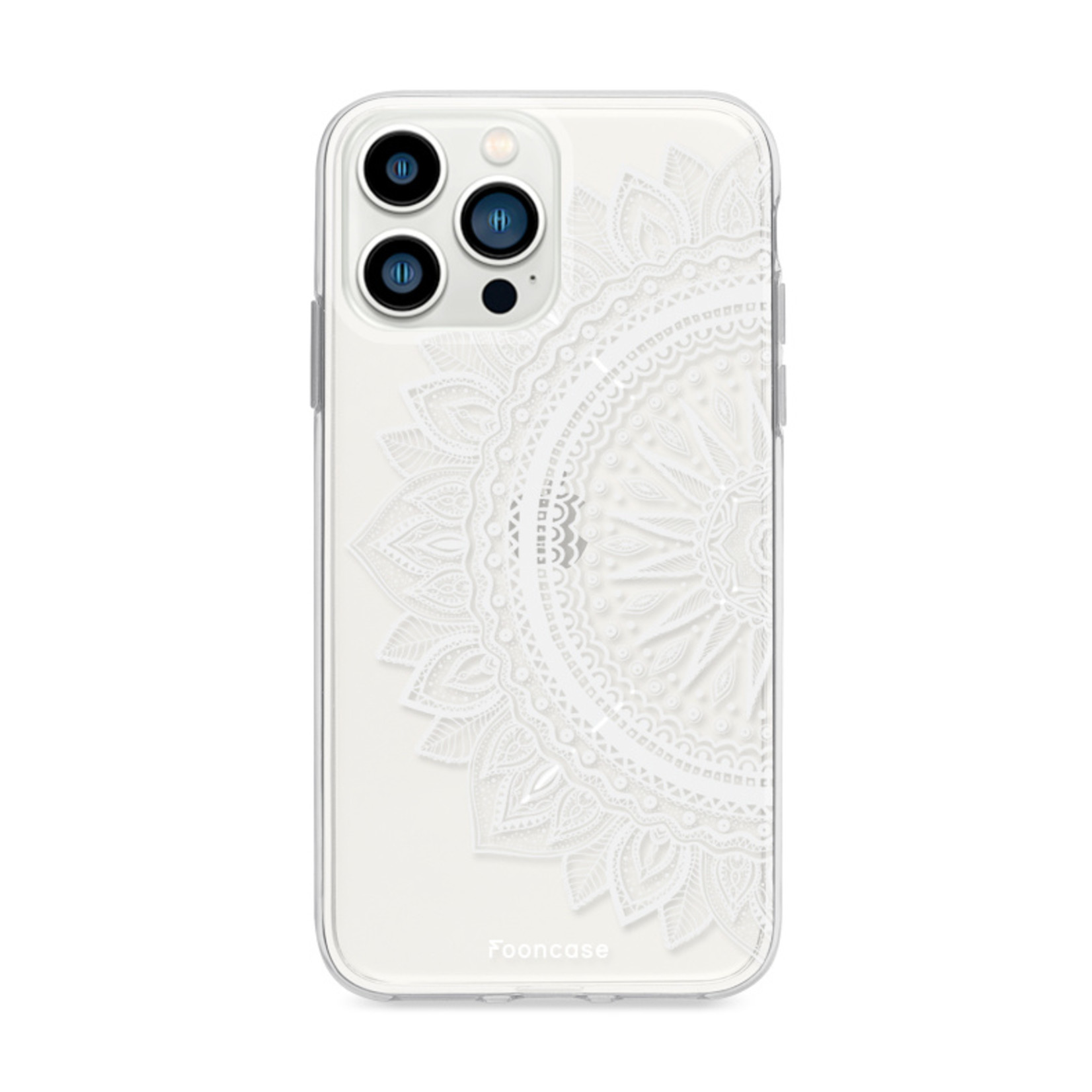 FOONCASE Fooncase Hoesje Geschikt voor iPhone 13 Pro - Shockproof Case - Back Cover / Soft Case - Mandala / Ibiza