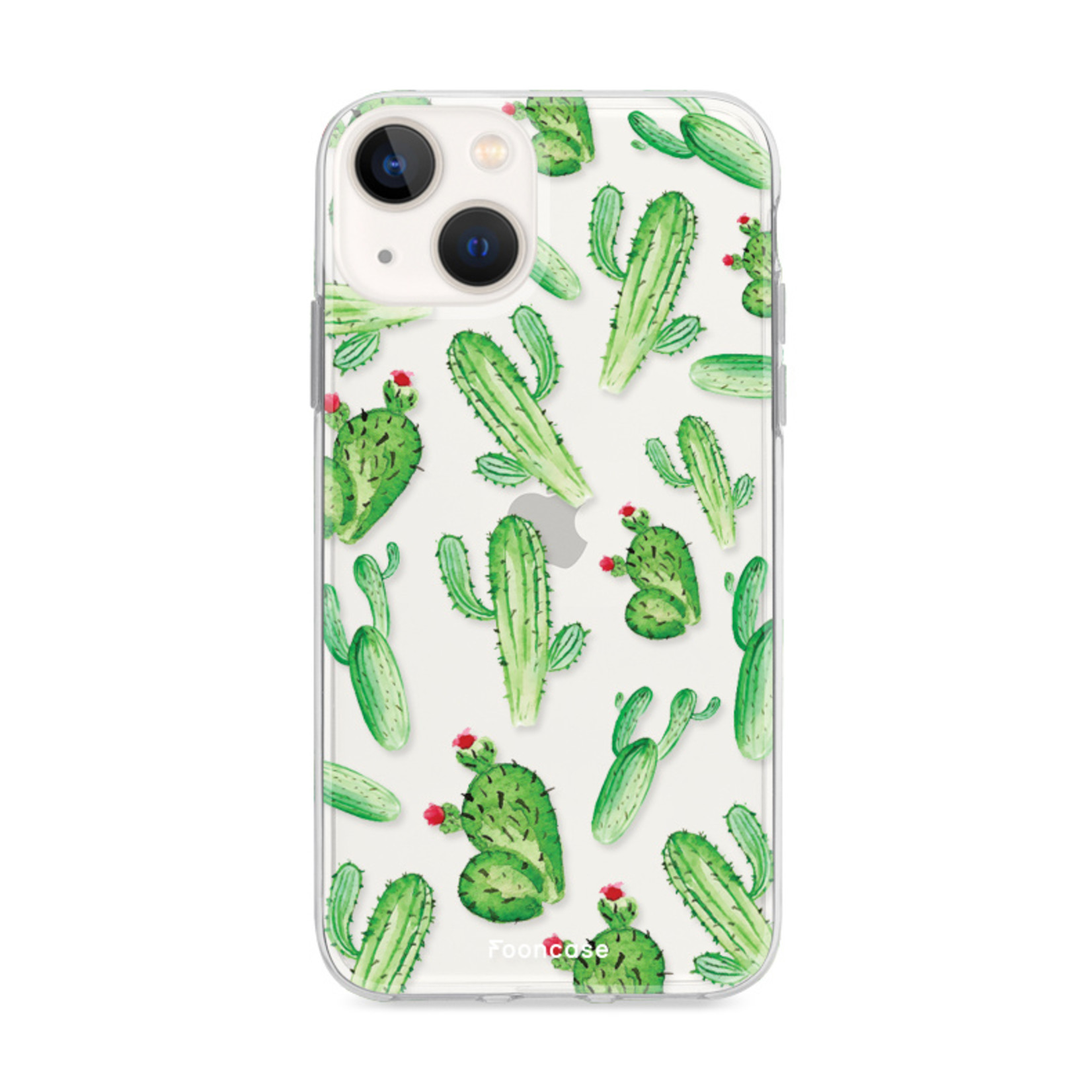 FOONCASE iPhone 13 hoesje TPU Soft Case - Back Cover - Cactus