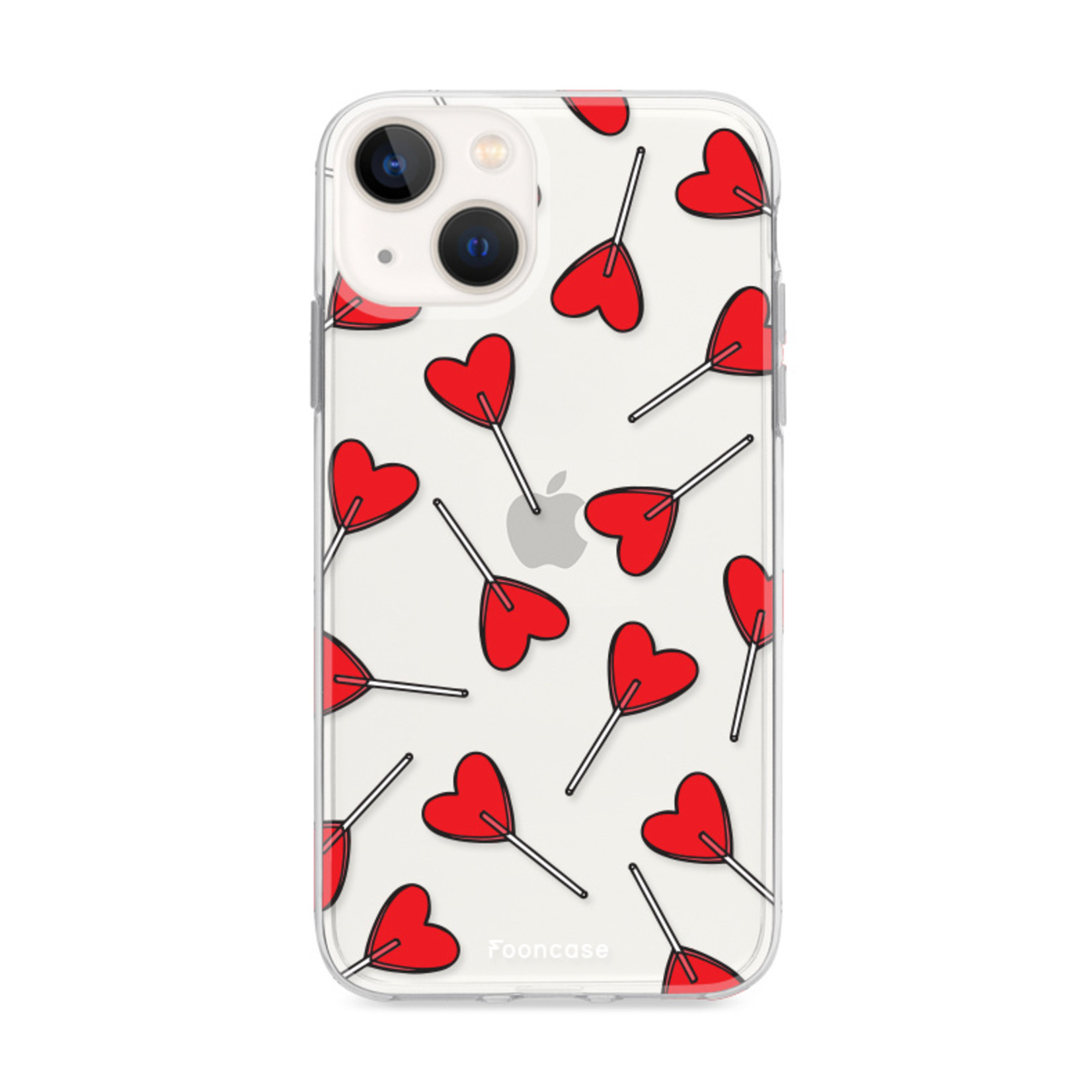 FOONCASE iPhone 13 Mini hoesje TPU Soft Case - Back Cover - Love Pop