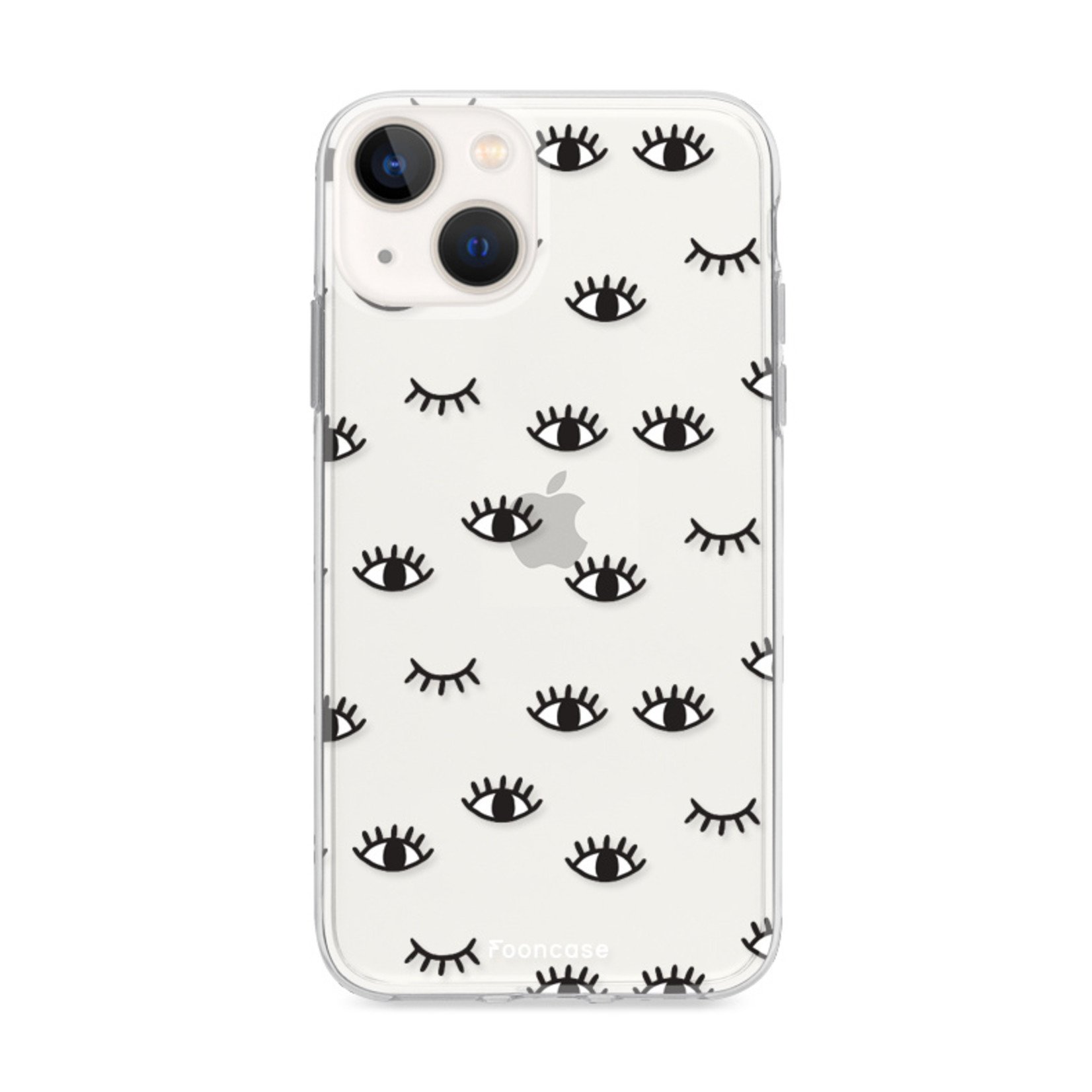 FOONCASE iPhone 13 Mini hoesje TPU Soft Case - Back Cover - Eyes / Ogen