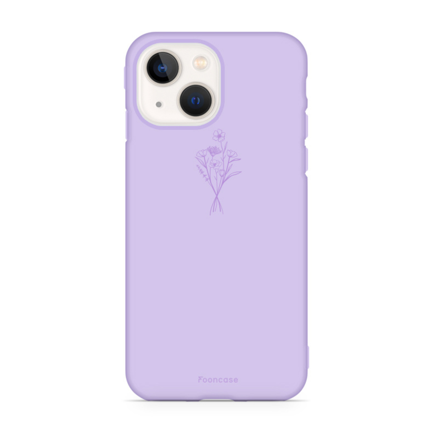 FOONCASE iPhone 13 Mini Cover - PastelBloom - Lilla