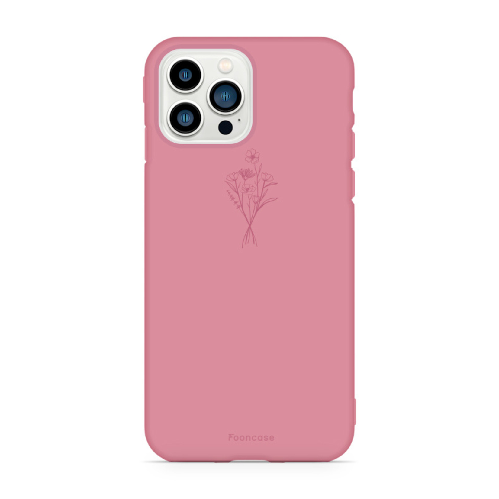 FOONCASE iPhone 13 Pro Max Cover - PastelBloom - Terracotta