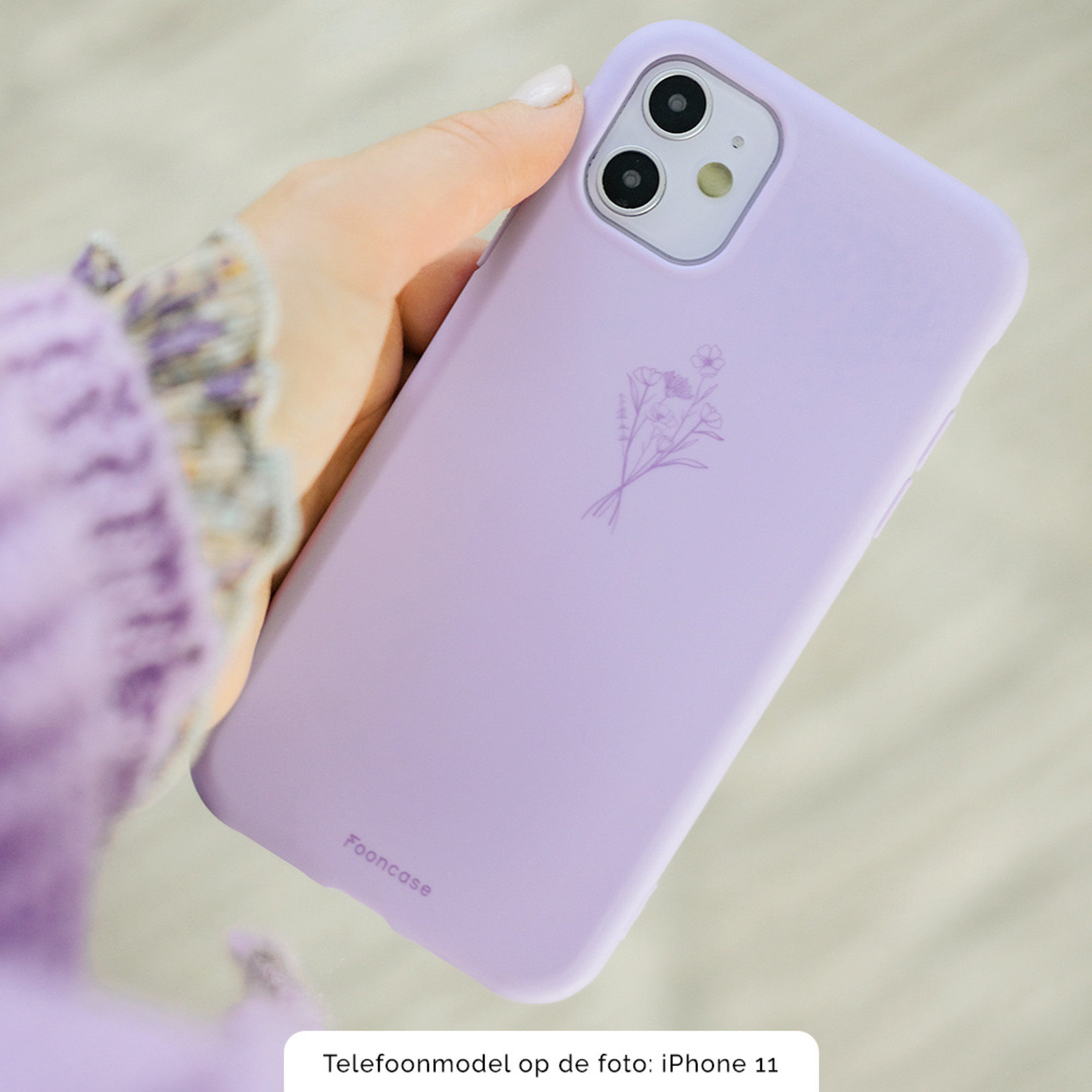 FOONCASE iPhone XS Cover - PastelBloom - Lilla