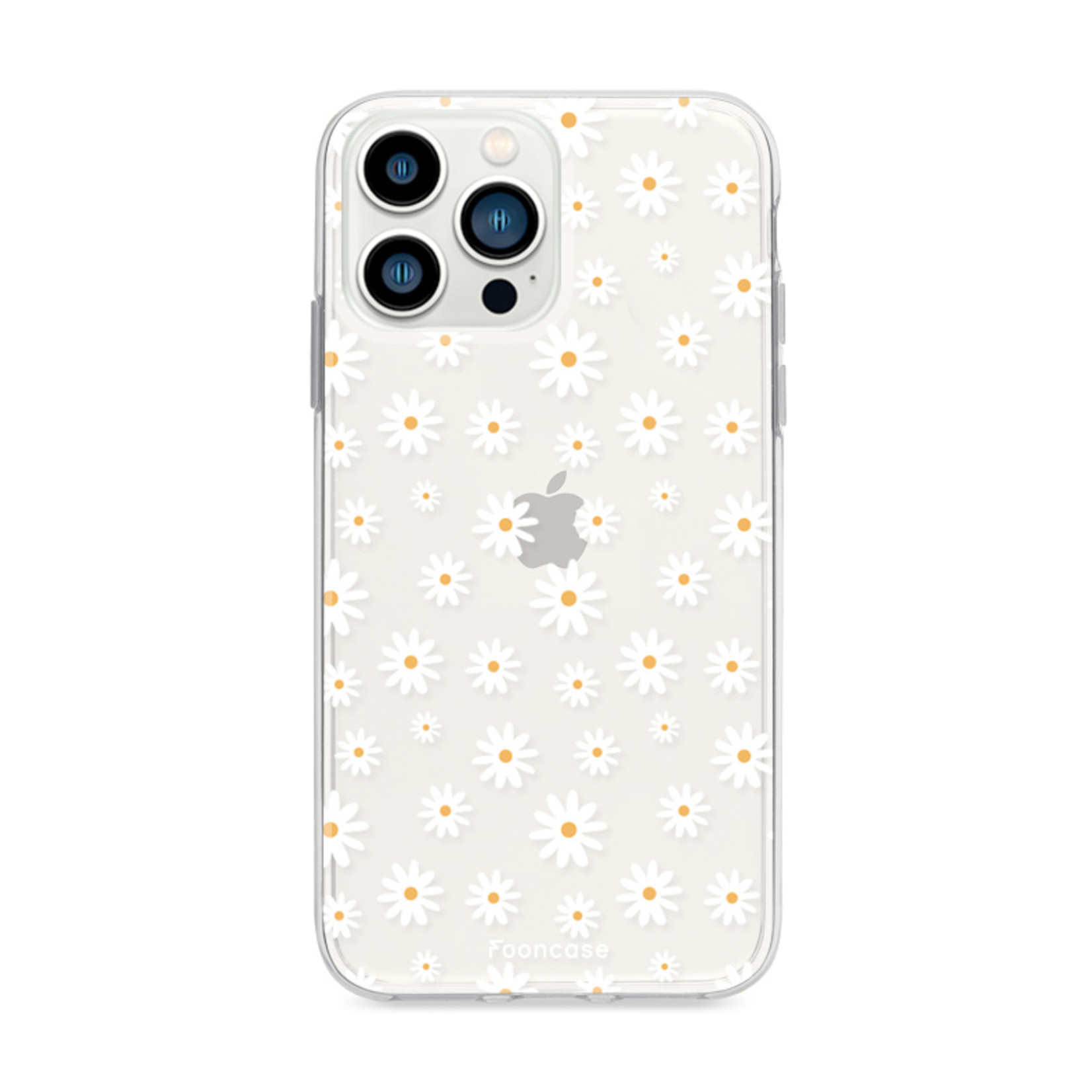FOONCASE iPhone 14 Pro hoesje TPU Soft Case - Back Cover - Madeliefjes