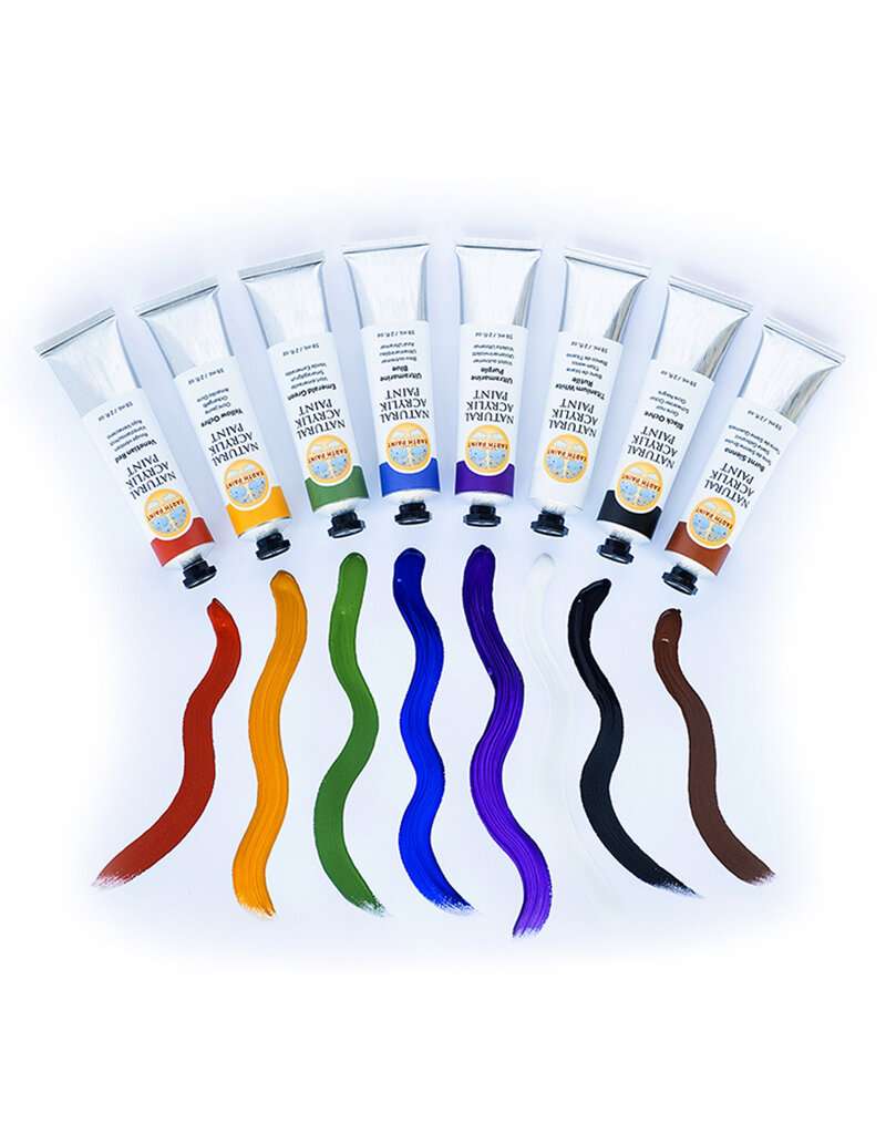 Natuurlijke Acryl verf  - individuele kleuren in tube