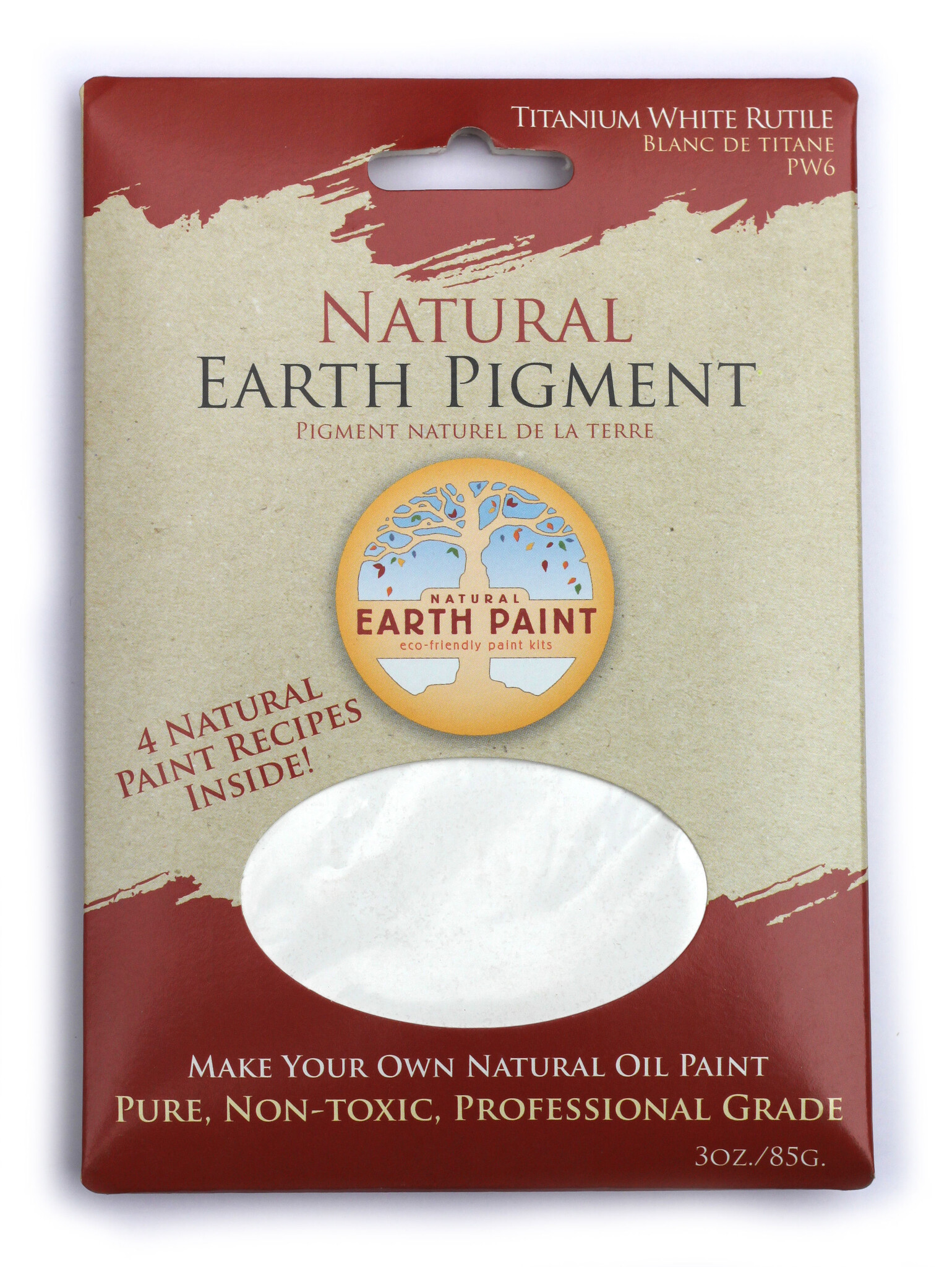 Natural Earth Paint mineraal pigment Titanium White voor olieverf