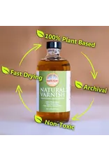 Natural Earth Paint milieuvriendelijke vernis in glazen flesje van ca 240 ml