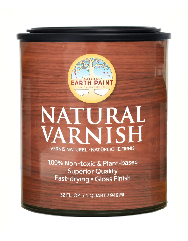 Natural Earth Paint milieuvriendelijke vernis in glazen flesje van ca 240 ml