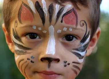 Natural Face Paint Tutorial: Cool Cat