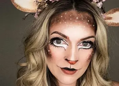 Natural Face Paint Tutorial: Winter Reindeer