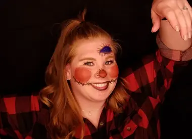 Natural Face Paint Tutorial: Scarecrow