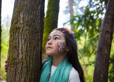 Natural Face Paint Tutorial: Fancy Feather