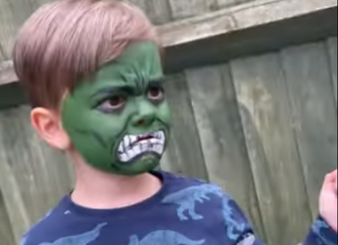 Natural Face Paint Tutorial: Hulk