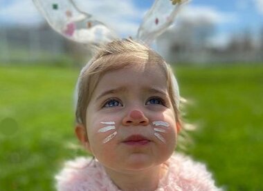 Natural Face Paint Tutorial: Easter Bunny