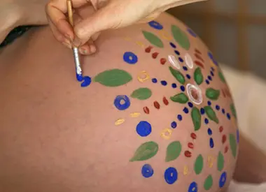 Natural Face Paint Gallery: Pregnant Bellies