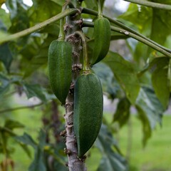 Eetbare tuin-edible garden Carica pentagona - Vasconcellea x heilbornii - Babaco papaya
