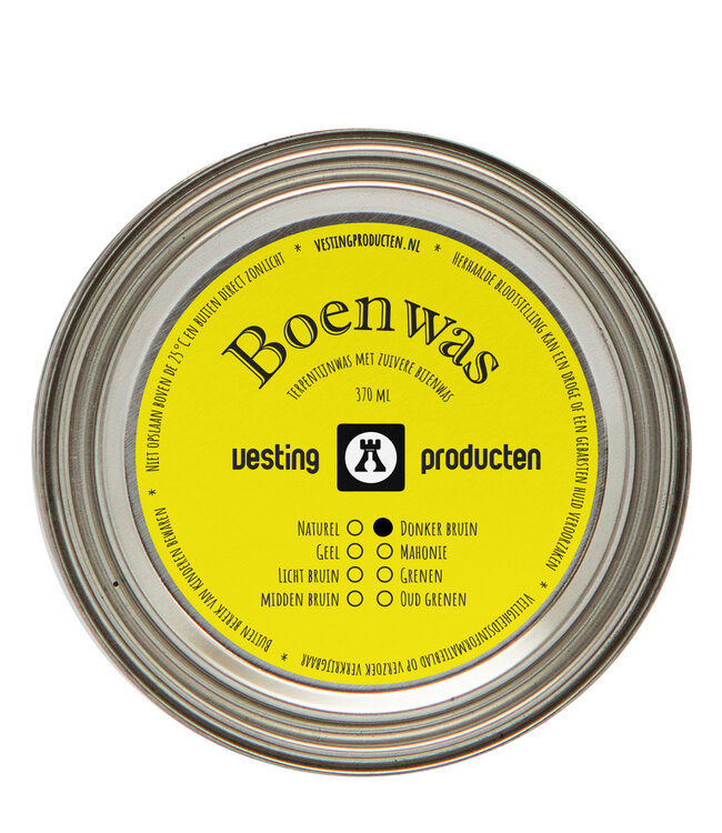 De Vesting Boenwas Donker Bruin 370 ml.