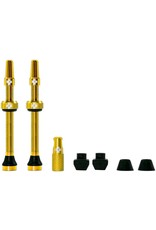 Muc-Off Muc-Off Tubeless Valve Kit: Gold, Fits Road and Mountain, 60mm, Pair (V1)