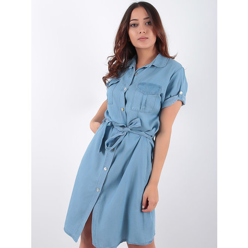 LADYLIKE FASHION Jeans Blue Shirt Dress LADYLIKE FASHION Jeans Blue Shirt Dress
