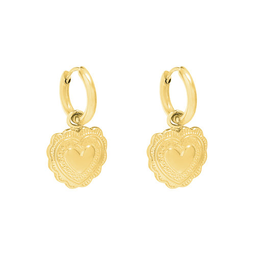 LADYLIKE FASHION Earrings Flora Heart LADYLIKE FASHION Earrings Flora Heart