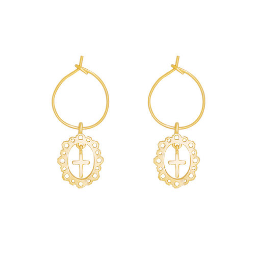 LADYLIKE FASHION Earrings Antique Cross LADYLIKE FASHION Earrings Antique Cross