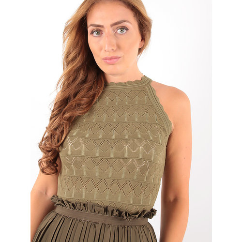 GIORGIA Ajour knitted Top Green GIORGIA Ajour knitted Top Green