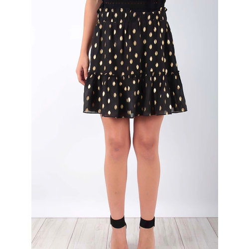 LADYLIKE FASHION Gold Dotted Skirt Black LADYLIKE FASHION Gold Dotted Skirt Black
