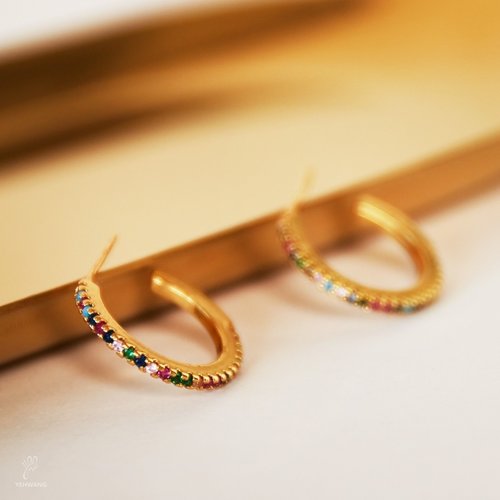 LADYLIKE FASHION Earrings Rainbow Gold LADYLIKE FASHION Earrings Rainbow Gold