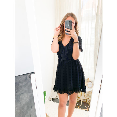 IVIVI Dress Plunging V-Neckline Black IVIVI Dress Plunging V-Neckline Black