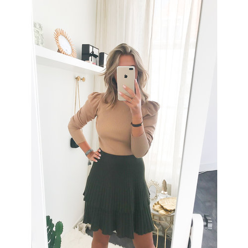 YU & ME Jumper Puff Sleeve Camel YU & ME Jumper Puff Sleeve Camel